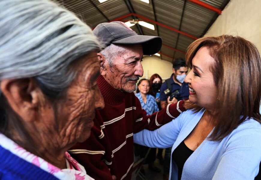 Refrendó Gobernadora respaldo a adultos mayores en San Pablo del Monte