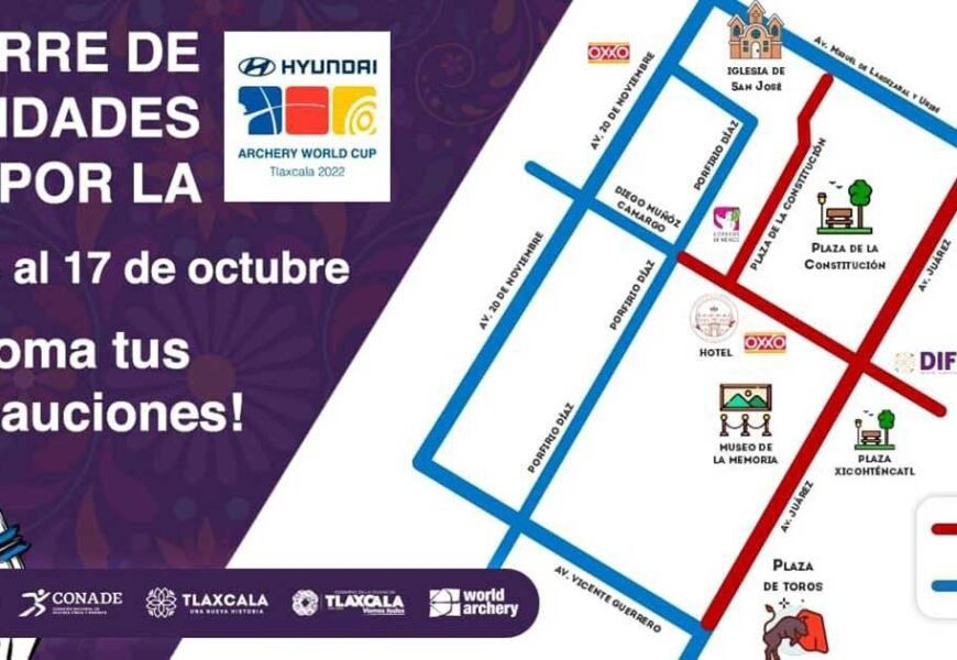 Implementa Tlaxcala Capital operativo vial con motivo del Mundial de Tiro con Arco