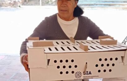 Entregan paquetes de especies menores en Tlaxcala capital