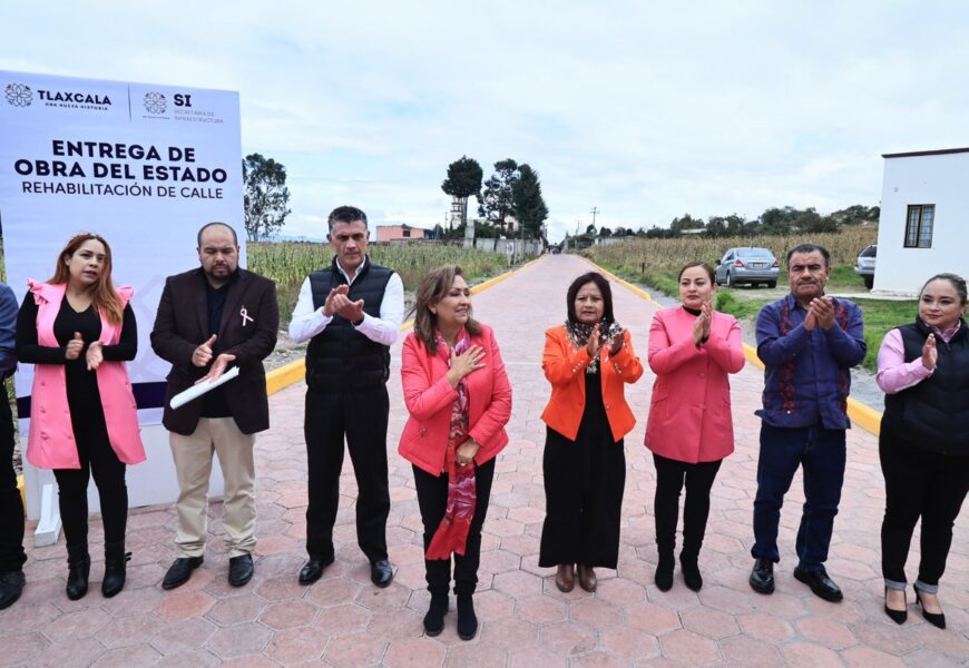 Inauguró Gobernador rehabilitación de calles en Santa Cruz Tlaxcala y Tzompantepec