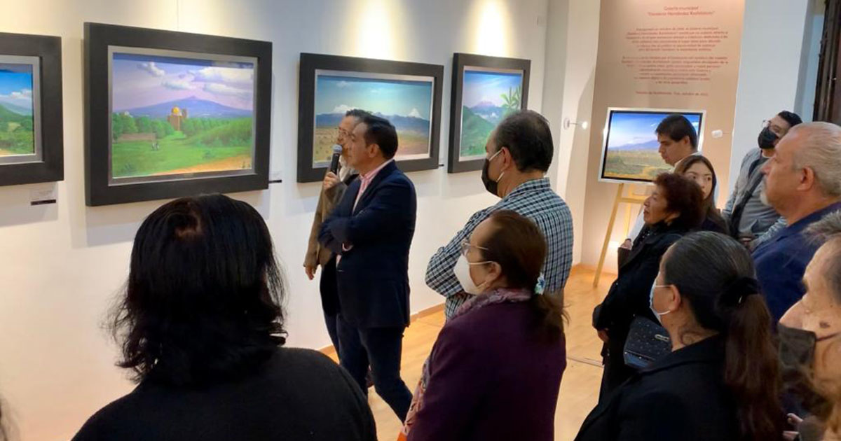 Exhiben en galería municipal obra de reconocido pintor de Atlahapa, Tlaxcala