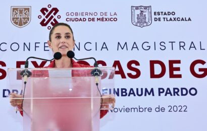 Reconoce Claudia Sheinbaum a Lorena Cuéllar como la mejor gobernadora que ha tenido Tlaxcala