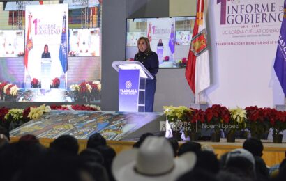 Presenta Gobernadora Informe Regional por primer año de gobierno en Apizaco