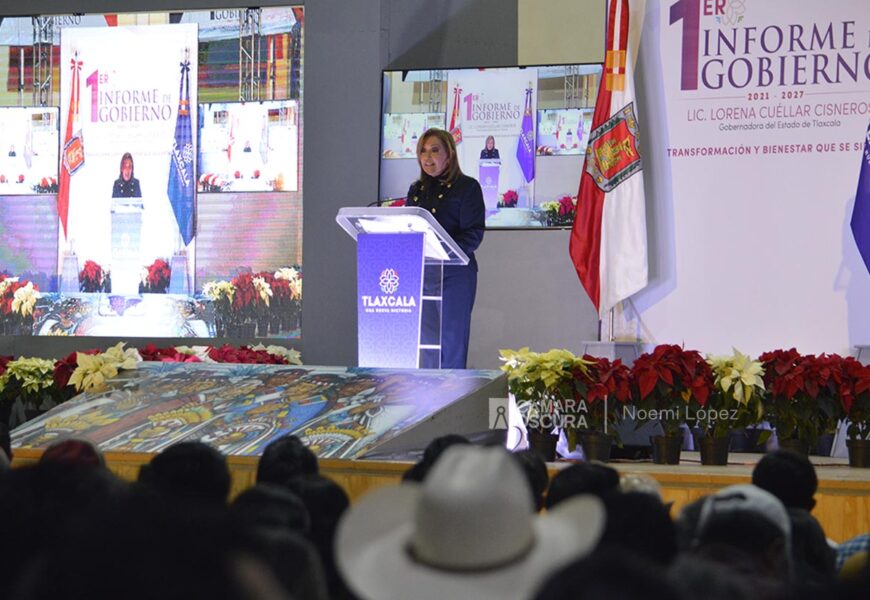 Presenta Gobernadora Informe Regional por primer año de gobierno en Apizaco