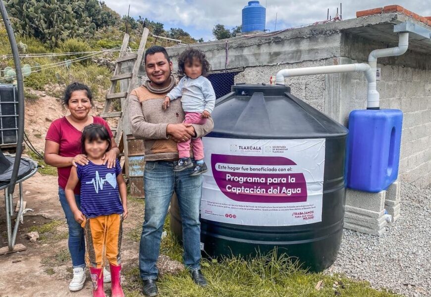 Atendió Secretaría de Bienestar a 3 mil 860 tlaxcaltecas con captación del agua
