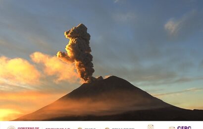 Emite la CEPC medidas preventivas ante probable caída de ceniza del volcán Popocatepetl