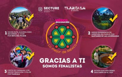 Tlaxcala, es finalista en cuatro categorías de “Lo Mejor de México 2023”