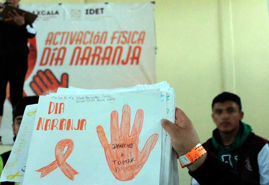 Con activación física conmemora IDET Día Naranja en Tocatlán