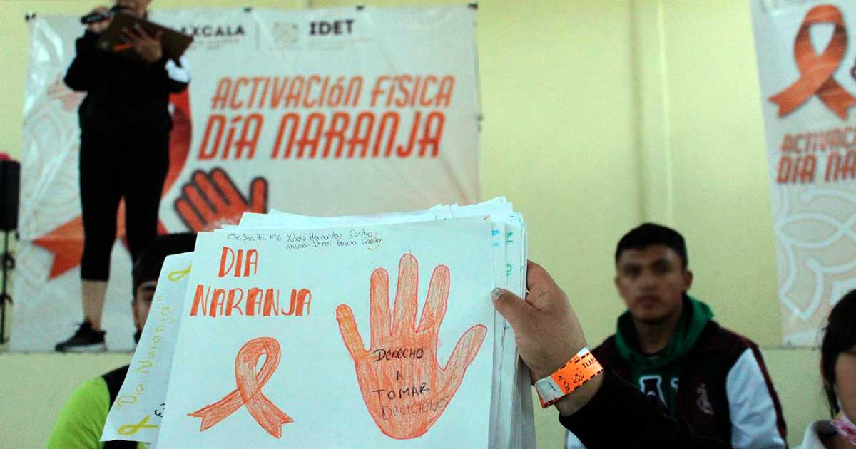 Con activación física conmemora IDET Día Naranja en Tocatlán