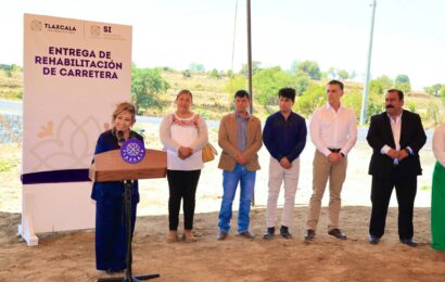 Inauguró Gobernadora rehabilitación de carretera Atltzayanca–Santa Cruz pocitos