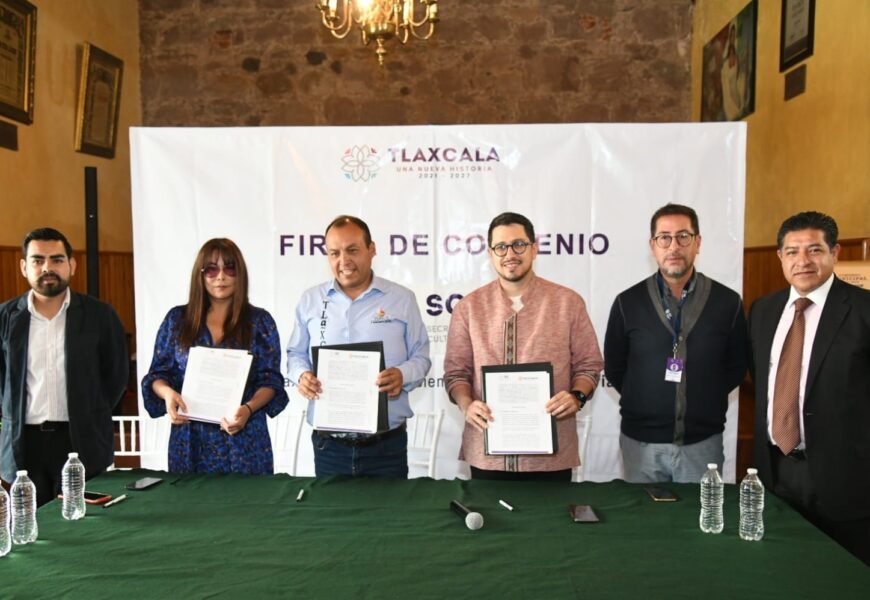 Firman Secretaría de Cultura y Ayuntamiento de Tlaxco convenio de colaboración