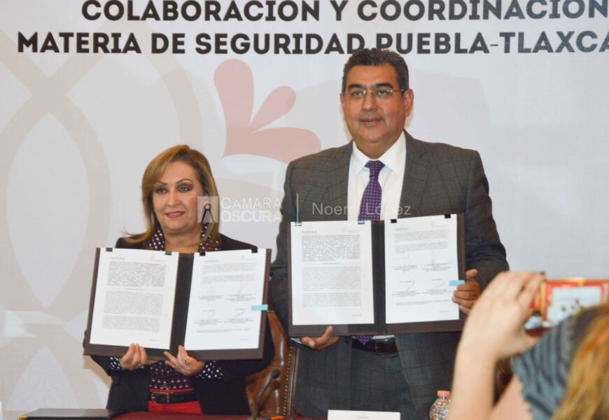 Tlaxcala y Puebla firman convenio para fortalecer seguridad