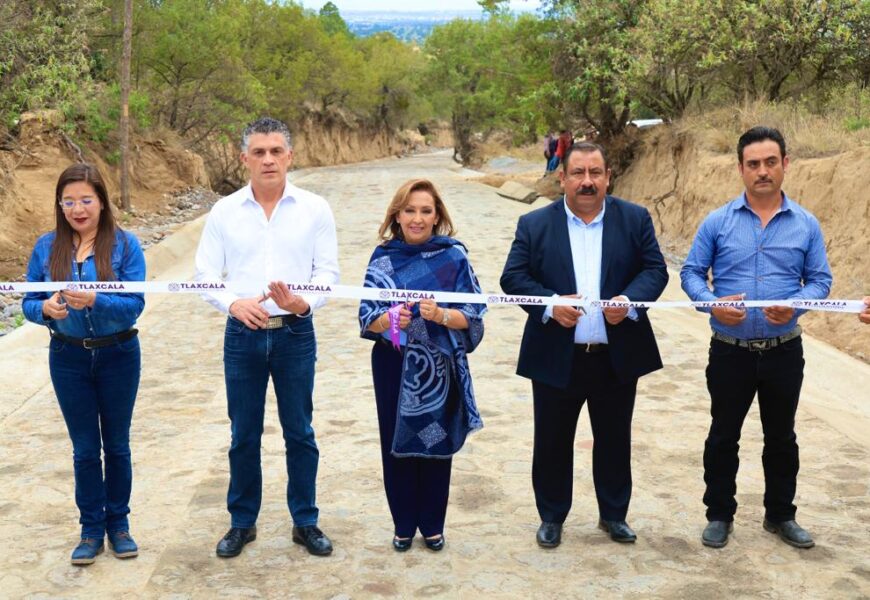 Inaugura gobernadora infraestructura vial en Atltzayanca y Xaltocan