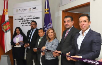 Apertura Gobernadora Oficina Regional del Registro Civil en Tetla de la Solidaridad
