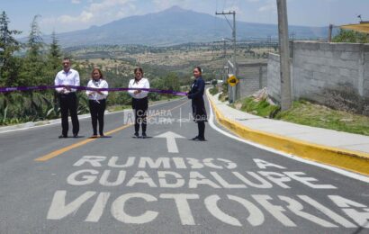 Inauguró Gobernadora obra de rehabilitación carretera en Terrenate