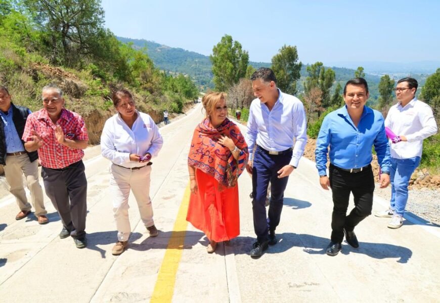 Inauguró Gobernadora camino rústico Apatlahco–Huexoyucan