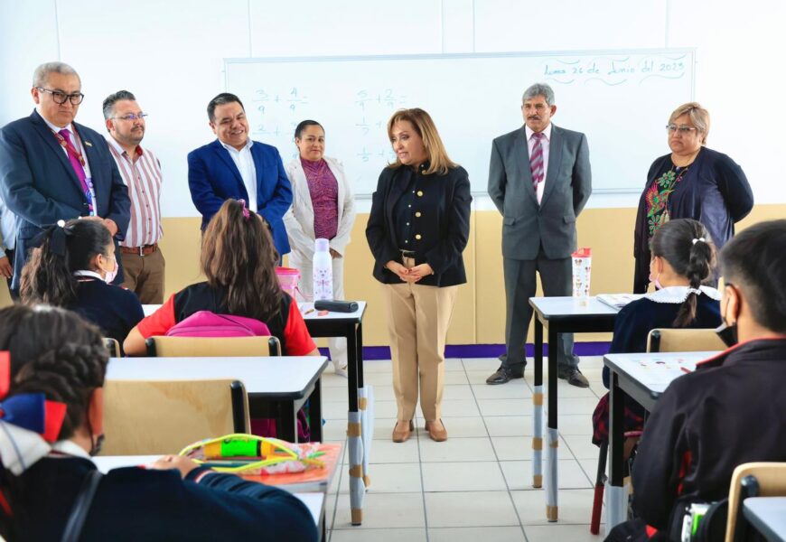 Entrega Gobernadora infraestructura educativa en San Pablo del Monte