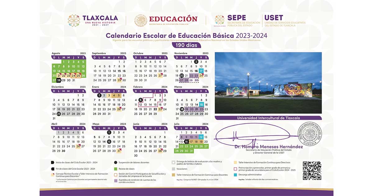 Calendario Escolar 2023-2024 en Tlaxcala: 190 días de enseñanza para la transformación educativa