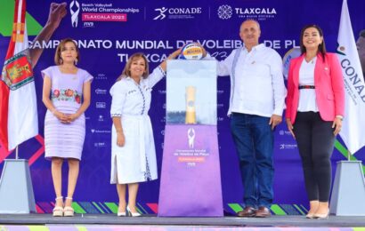 Llega «Trophy tour» del mundial de Voleibol de Playa Tlaxcala 2023 a Tabasco