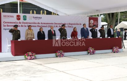 Gobernadora Encabeza Destrucción de Armamento en Tlaxcala