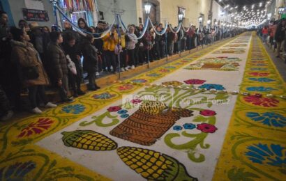 Continúa labor para lograr reconocimiento de la Unesco para los alfombras de Huamantla