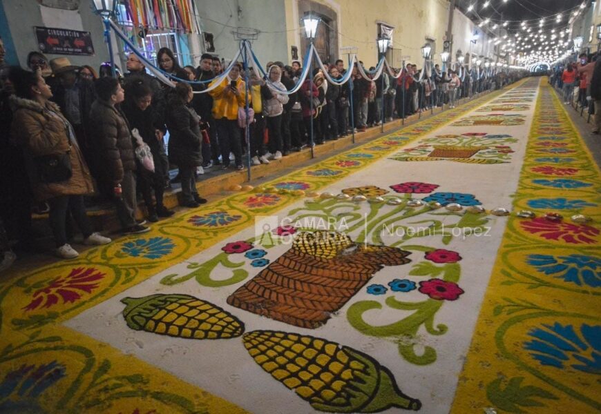 Continúa labor para lograr reconocimiento de la Unesco para los alfombras de Huamantla