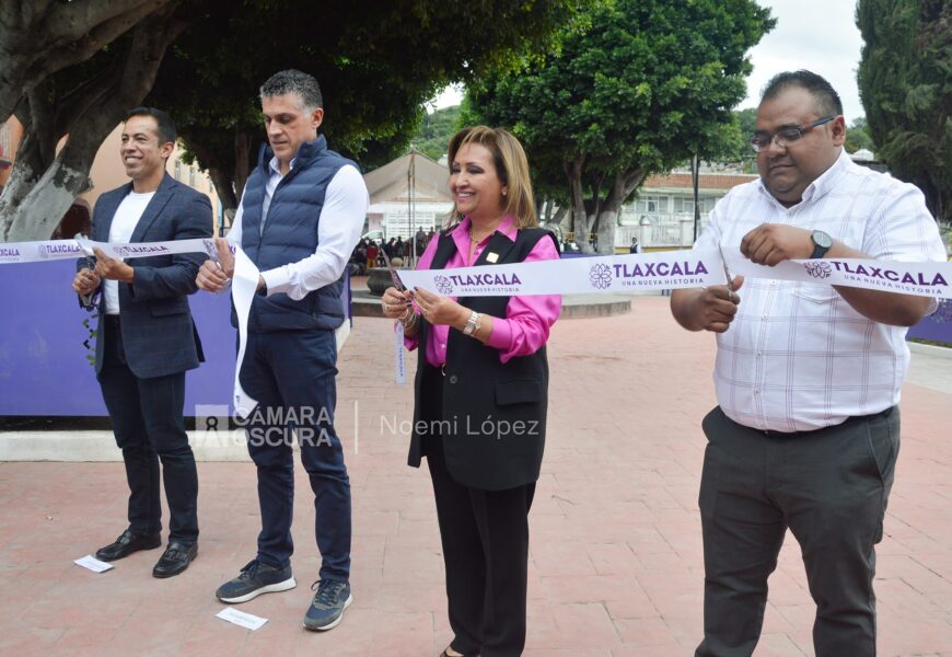 Inauguró Gobernadora rehabilitación del parque de Tetlatlahuca