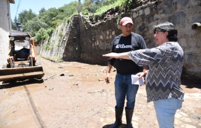 Alcaldesa de Tlaxcala supervisa respuesta ante tromba: Acciones Inmediatas y Solidaridad en Marcha