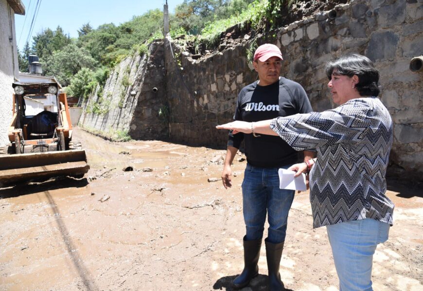 Alcaldesa de Tlaxcala supervisa respuesta ante tromba: Acciones Inmediatas y Solidaridad en Marcha