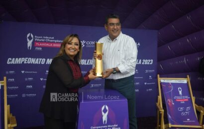 Llega a Puebla Trophy Tour del Mundial de Voleibol de Playa 2023
