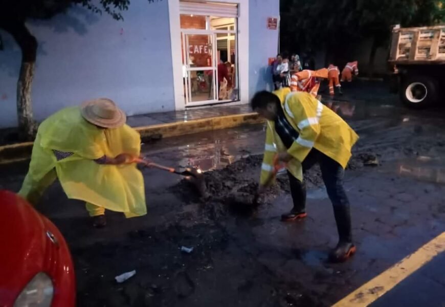 Eficáz respuesta del Ayuntamiento capitalino ante tromba