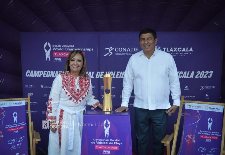 Llegó a Oaxaca Trophy Tour del Campeonato Mundial de Voleibol de playa