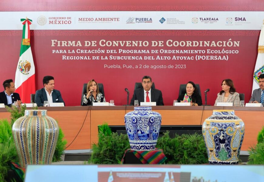 Firman Gobiernos de Tlaxcala, Puebla y SEMARNAT convenio para creación del POERSAA