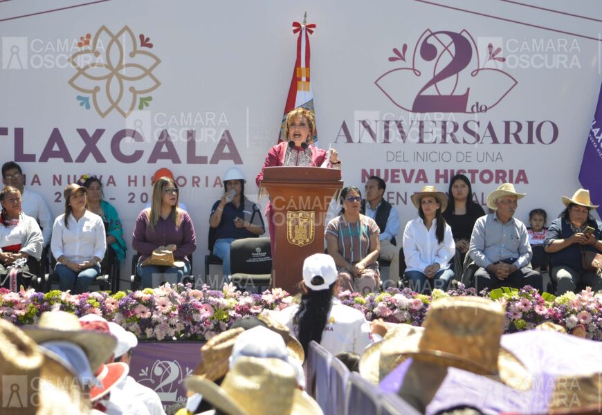 Celebra Gobernadora dos años de transformación y el fin de la corrupción en Tlaxcala