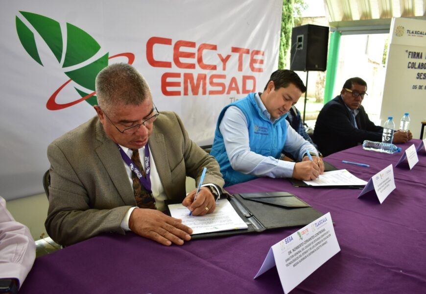 Firman convenio de colaboración CECYTE y Sector Salud