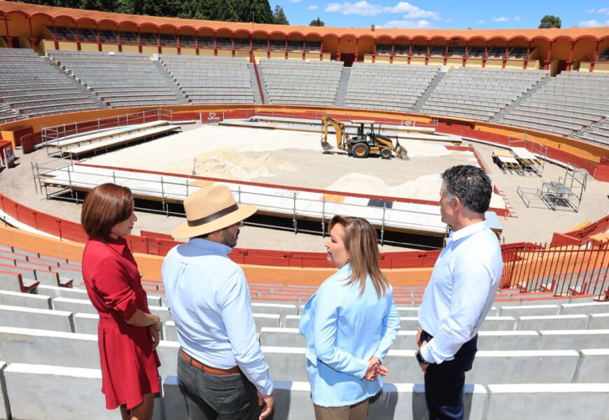 Realiza Gobernadora recorridos por sedes del Mundial de voleibol en Apizaco