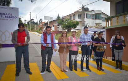 Gobernadora Lorena Cuéllar mejora infraestructura vial en Teacalco