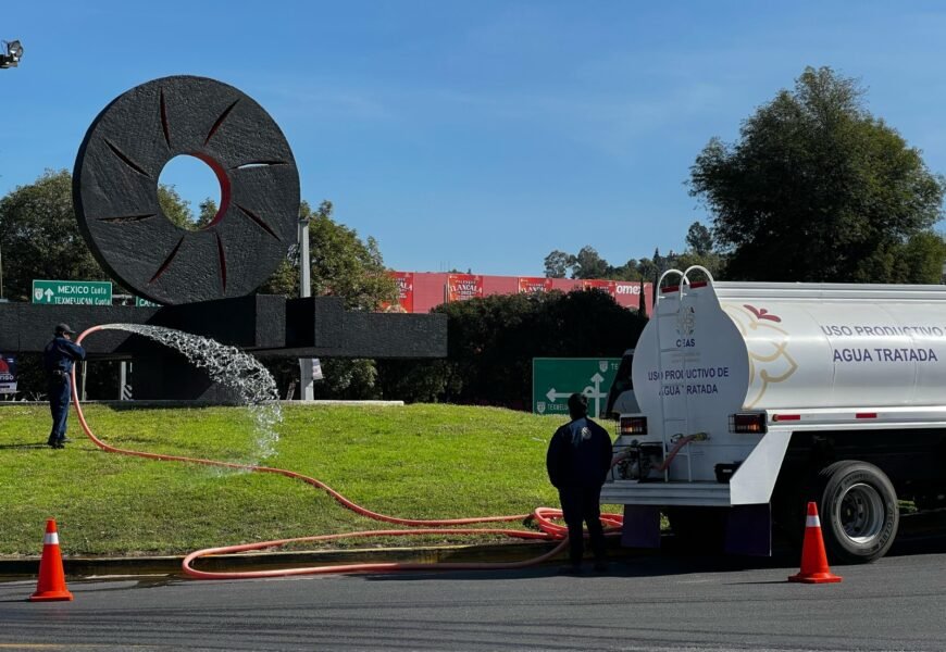 Pone en marcha gobierno del estado agua tratada para riego de áreas verdes y agrícolas