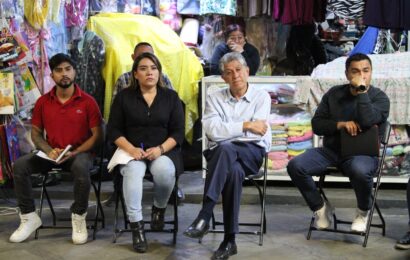 Acuerdan Ayuntamiento de Tlaxcala y comerciantes, regular la actividad en zona del mercado