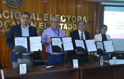 Firman convenio para ubicar casillas electorales en escuelas de Tlaxcala