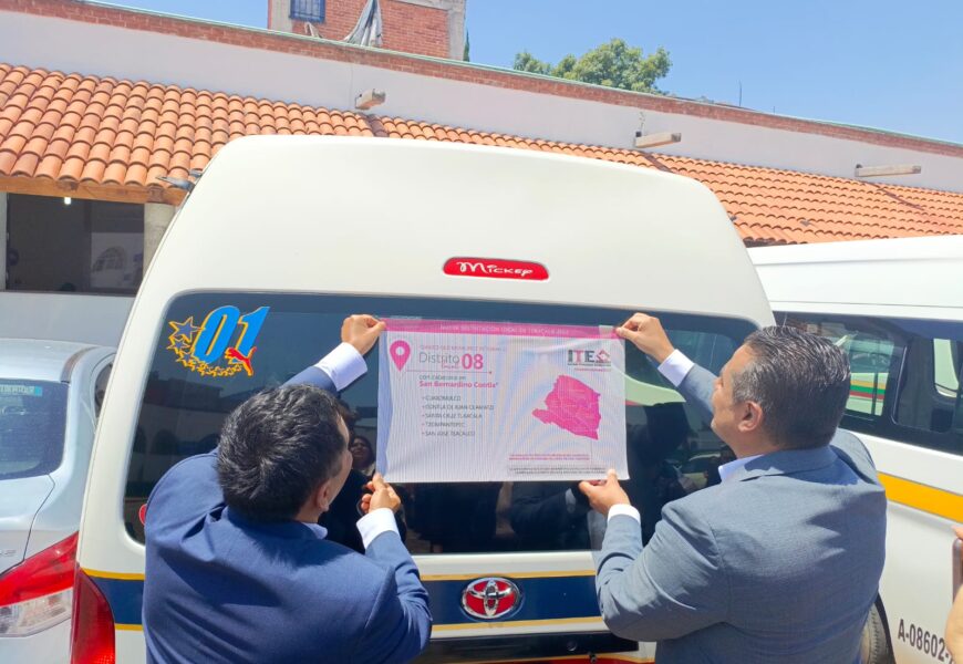 Acuerdan autoridades difundir nueva distritación electoral en el transporte público