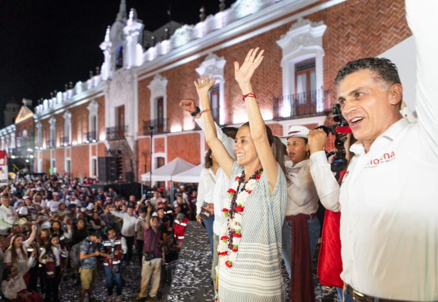 Claudia Sheinbaum respalda a Alfonso Sánchez García durante su visita a Tlaxcala