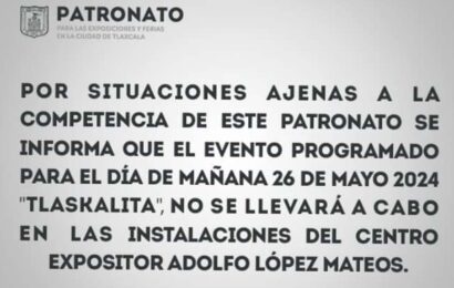 Protección Civil determina suspender evento «TLASKALITA” en el recinto ferial
