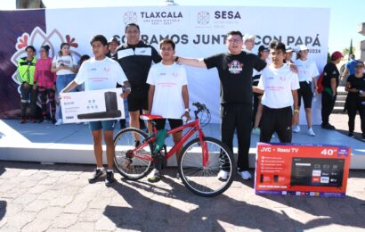 Participan 550 personas en la carrera “Trota o camina junto con papá»