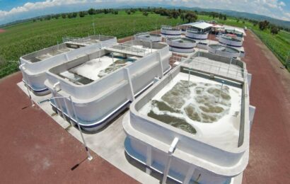 Inauguración de la rehabilitación de la planta de tratamiento de aguas residuales en Panotla