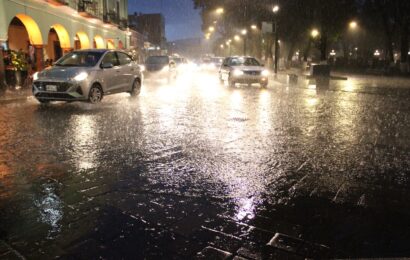 Activan en Tlaxcala Capital protocolos de seguridad y protección civil por intensa lluvia