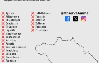 24 ayuntamientos no expidieron su reglamento de bienestar animal