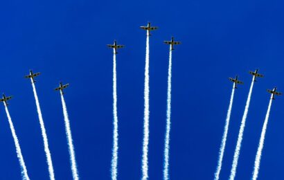 Inician prácticas de Parada Aérea para el Desfile Cívico-Militar en la Ciudad de México