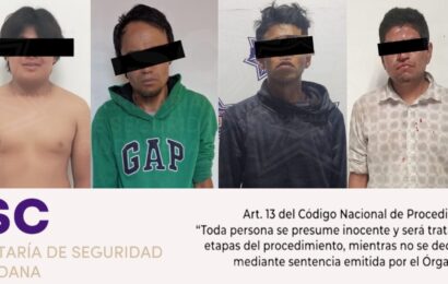 Realizan elementos de la SSC detención de seis personas por infracciones a la ley