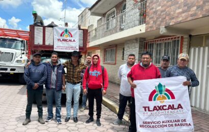 Ayuntamiento de Tlaxcala refuerza servicio de recolección de basura en comunidades y delegaciones